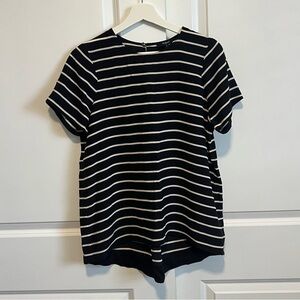 Madewell Black and White Striped Top